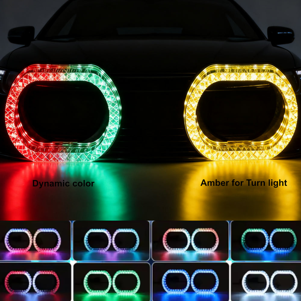 5D APP RGB Glory Crystal LED Angel Eyes Halo Rings