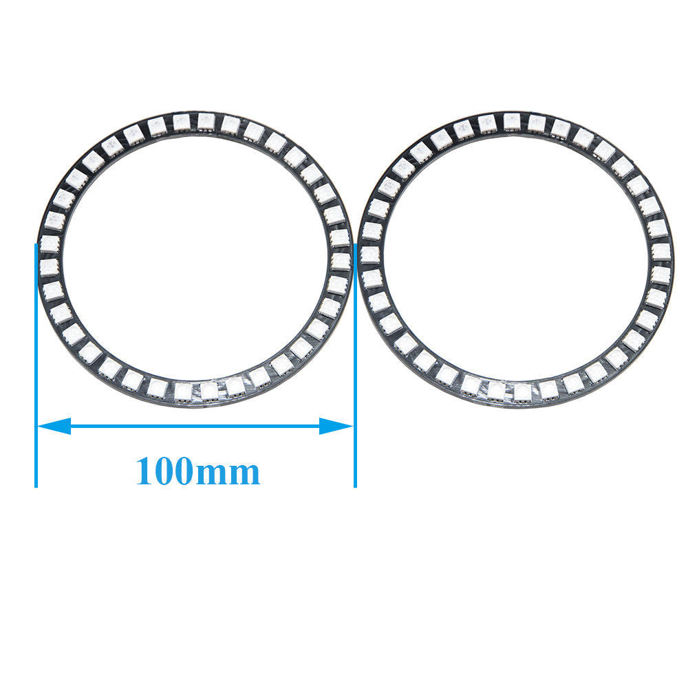 AkiHalo 4pcs LED Angel Eyes Ring Multi-Color RGB 16 Color 5050 COB Angel Eye Halo Ring Light Kit Plus Remote Control For BMW,Ford, Hyundai , Toyota, GMC, Chevrolet, Jeep, Hyundai, Mazda, Honda, Subaru, Chrysler, GMC, Chevrolet Headlights - AKiHalo.com