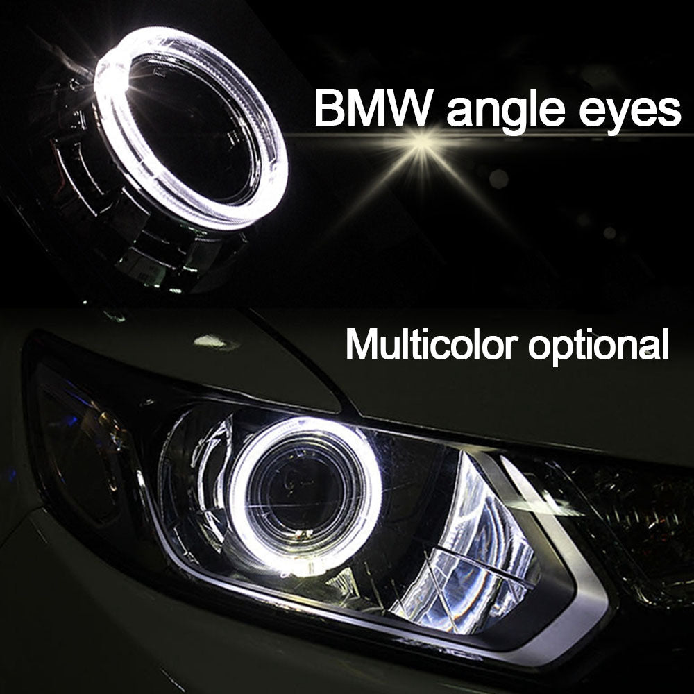 2x LED Light Guide Angel Eyes Halo Ring for Headlight and Fog light Re