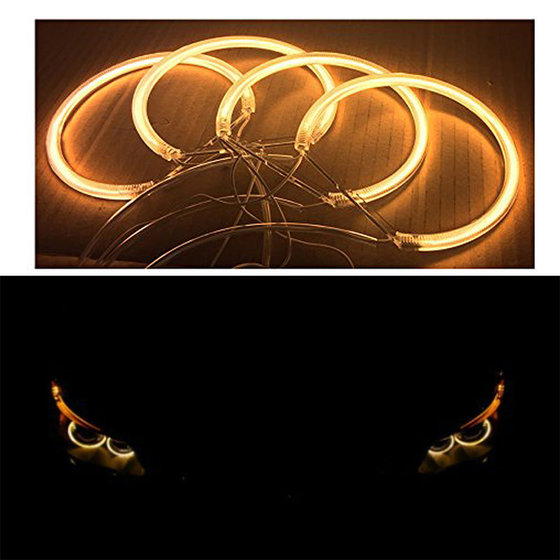CCFL Neon Super Bright Yellow Color Angel Eyes Halo Rings Light Lamp CCFL For BMW E46 3-Serie Headlights, DRL Running Lighting, Fog Lighting. - AKiHalo.com