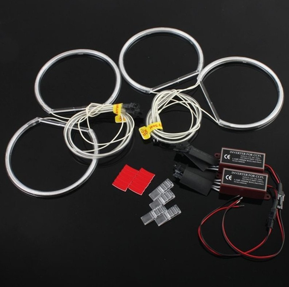 6000K Super Bright White Angel Eyes Halo Rings Light Lamp CCFL Neon for BMW E46 3-Serie Headlights, DRL Running Lighting, Fog Lights. - AKiHalo.com