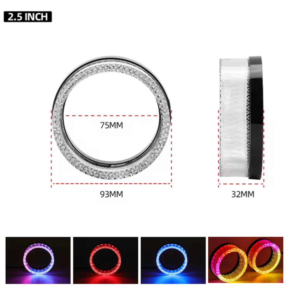 5D Glory Crystal LED Angel Eyes Halo Rings for Led Headlights Bi Xenon