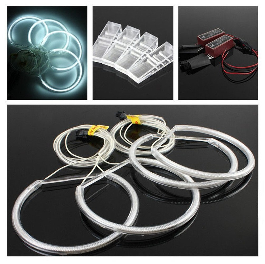 6000K Super Bright White Angel Eyes Halo Rings Light Lamp CCFL Neon for BMW E46 3-Serie Headlights, DRL Running Lighting, Fog Lights. - AKiHalo.com