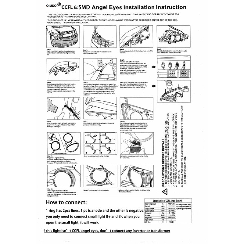 AkiHalo White CCFL Halo Rings Angel Eyes For BMW E90 E91 Halogen Lamp DRL Demon Corona, BMW Headlight, Fog Lighting. - AKiHalo.com