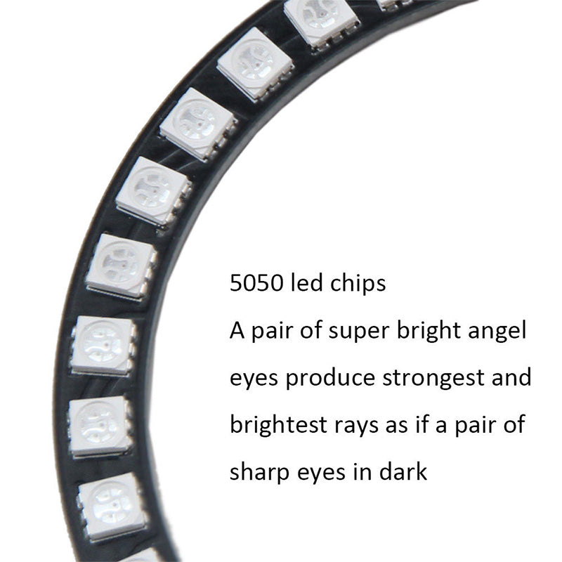 6pcs Multi-color LED Angel Eye Light Halo Demon Kits With Fog Light For Headlight Dodge Challenger 2006-2010 Dodge Challenger 15-19 2021DRL - AKiHalo.com