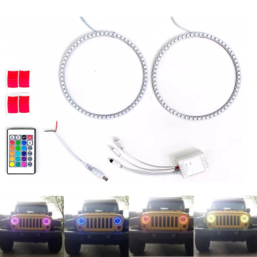 universal 7 inch headlight halo rings