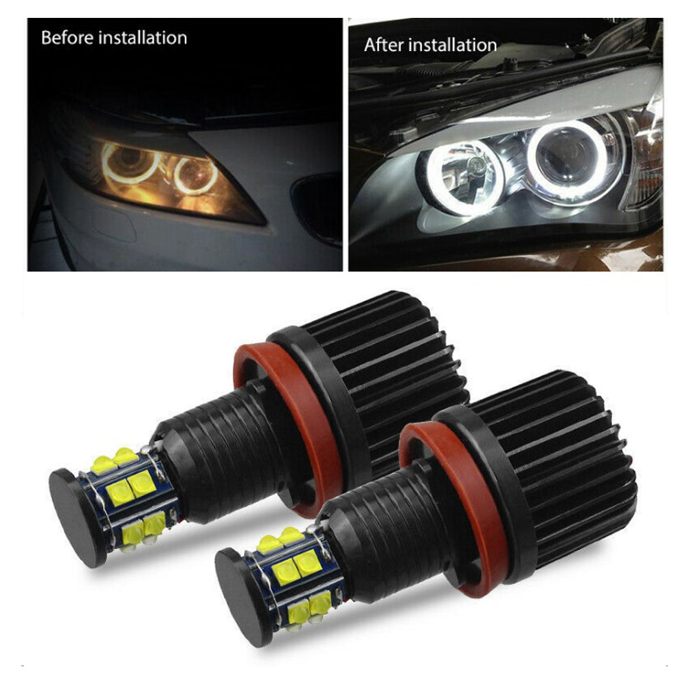 LED Marker Angel Eyes H8 120W Halo Ring Error Free for B-M-W E92 E93 E70 E71 F01 F02 F03 F04 E83 E70 E71 E89 3 5 7 Series X5 X6 Z4 Headlights - AKiHalo.com