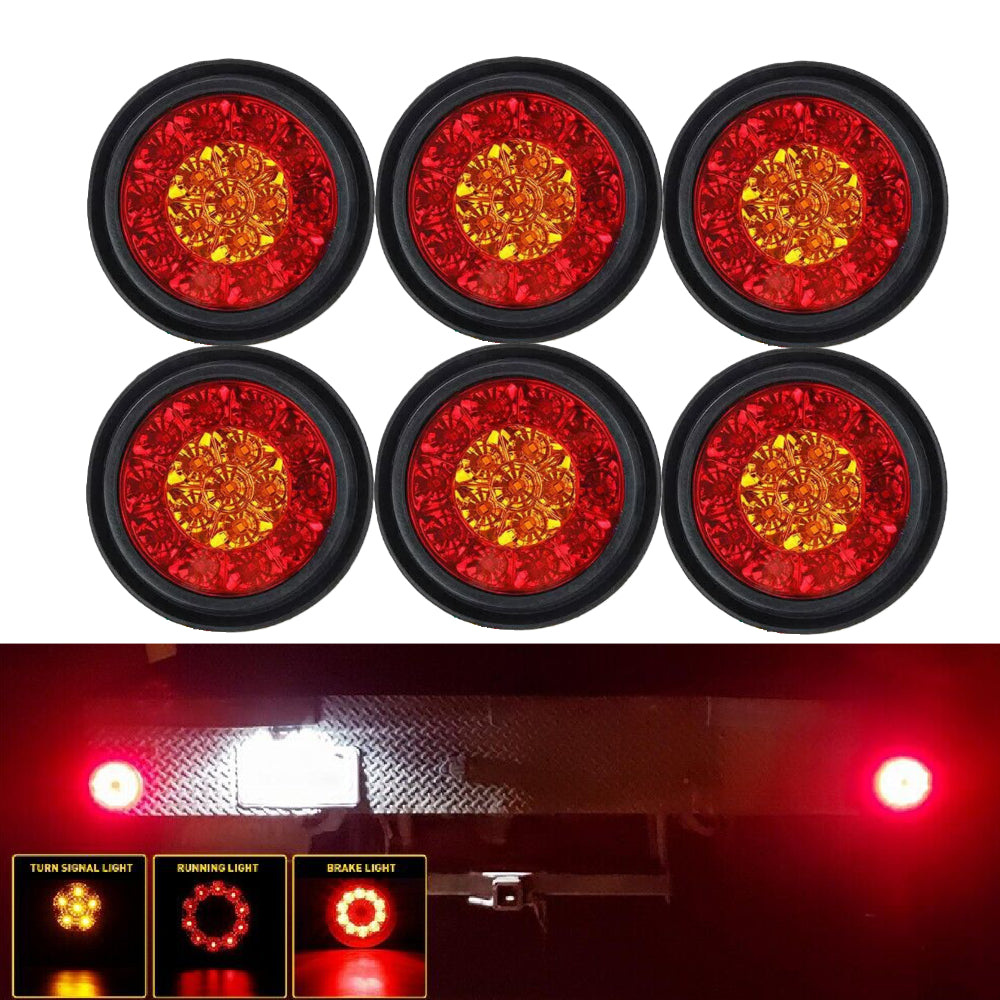 WAS W79 RR 60mm Round Red LED Marker Lamp With Reflector – 12V/24V Push-In