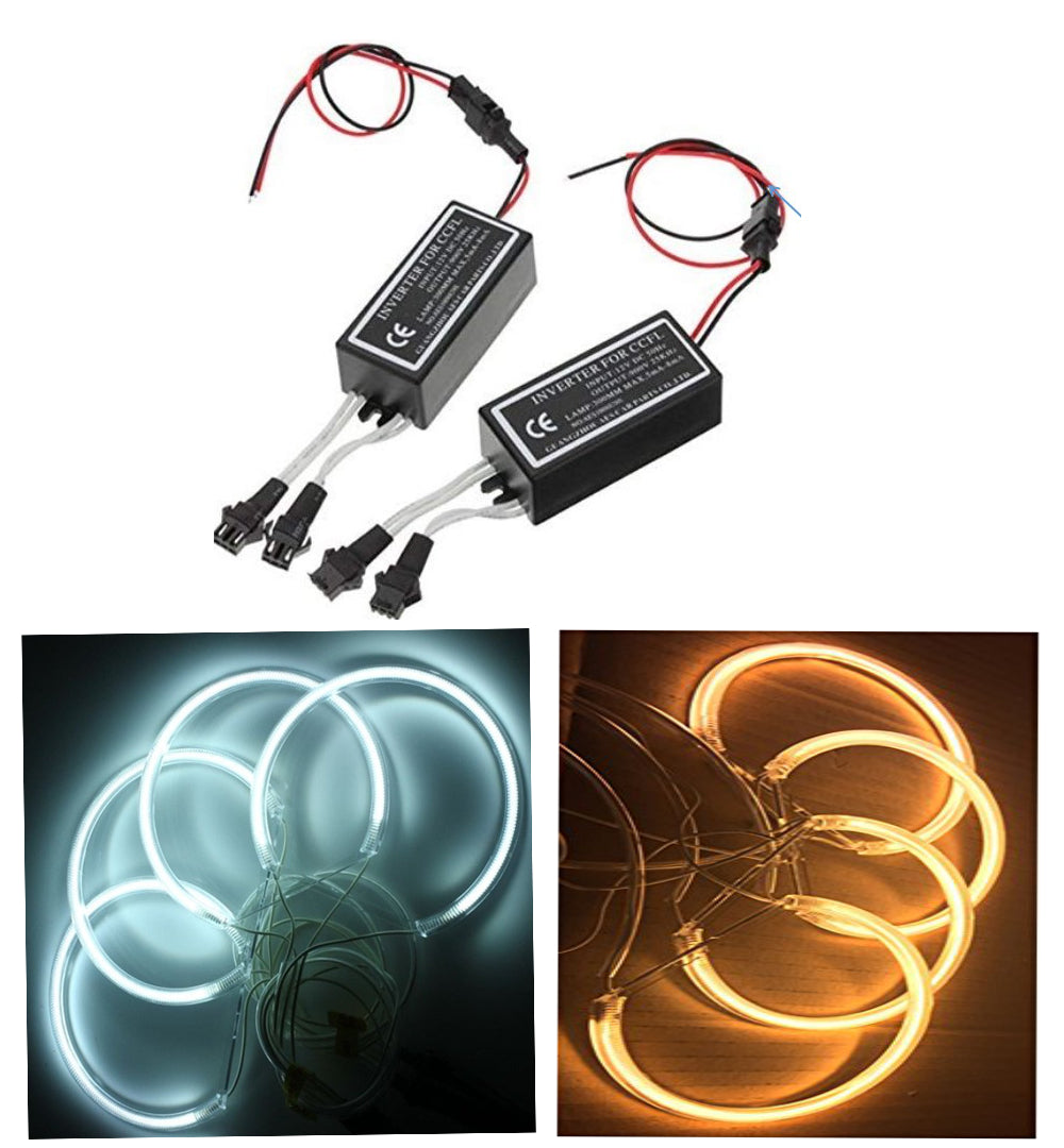 2pcs DC 12V CCFL Inverter Ballast for Replacement 1 for 2 rings or CCFL lamp 100~450mm length for CCFL Angel Eyes Halo Rings - AKiHalo.com