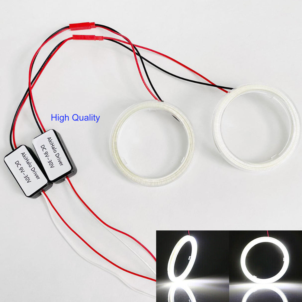AkiHalo 2pcs LED COB Angel Eyes Halo Ring with PC Cover for Car Headlight & Fog Light with BMW, Ford, Chrysler, Dodger, Toyota, Jeep - AKiHalo.com