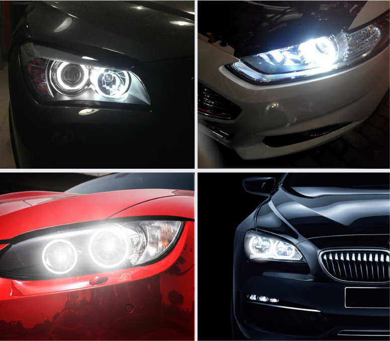 For BMW E90 E91 Non-projector Headlight LED Halo Rings COB Angel