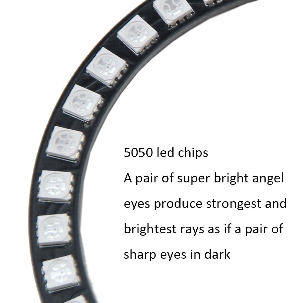 Multi-Color 180-SMD RGB LED Angel Eyes Halo Ring Lighting Kit w/ Remote Control for 2007-2011 BMW E92 E93 328i 335i M3 Coupe or Convertible - AKiHalo.com