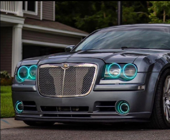 RGB 6pcs Halo Rings Kit for CHRYSLER 300C SRT 2004-2010 Headlight Kits Demon Light with Fog Light - AKiHalo.com