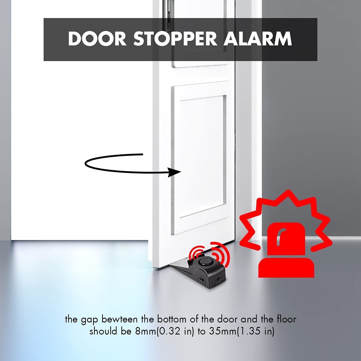 Door Stop Alarm Home Travel Wireless Security Alert Portable Kit for Hotel Home - AKiHalo.com