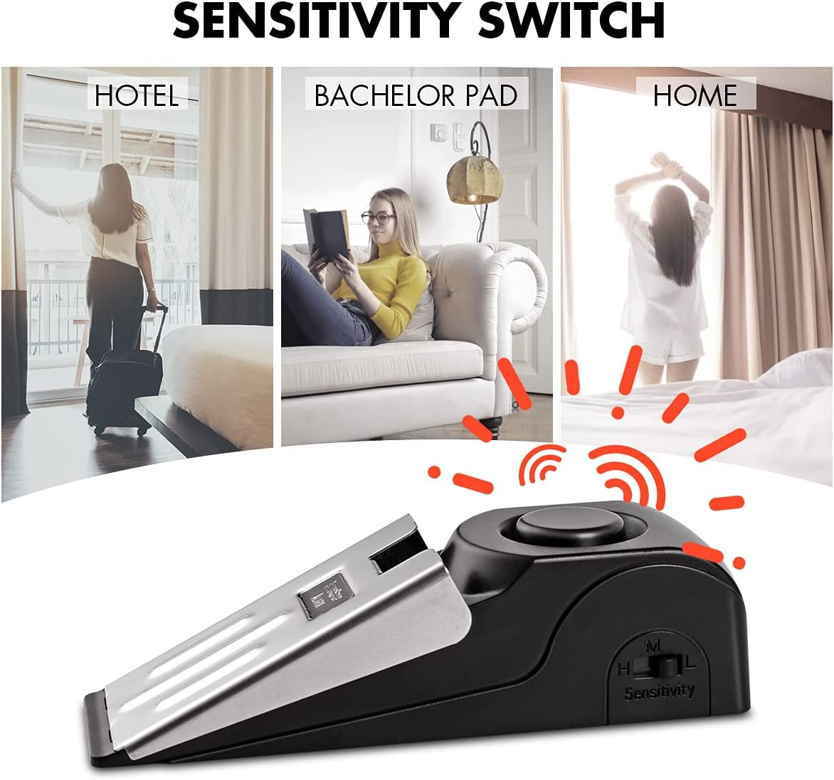 Door Stop Alarm Home Travel Wireless Security Alert Portable Kit for Hotel Home - AKiHalo.com