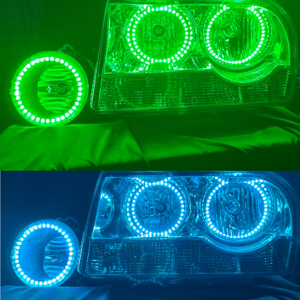 RGB 6 Halo Rings Kit For for RGB 6 Halo Rings Kit For for 2005-2010 Chrysler 300 RGB LED HALO & FOG LIGHT KIT RGB LED HALO & FOG LIGHT KIT - AKiHalo.com
