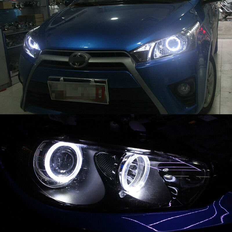 2x LED Light Guide Angel Eyes Halo Ring for Headlight and Fog light Re