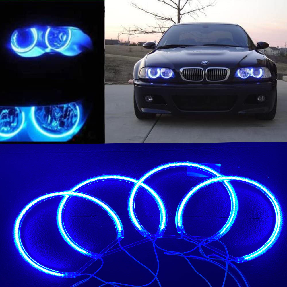 AkiHalo 4x131.5mm 6000K Super Bright White Angel Eyes Halo Rings Light Lamp CCFL Neon for BMW E36 E38 E39 E46 Series Headlights, DRL Running Lighting, Fog Lights. - AKiHalo.com